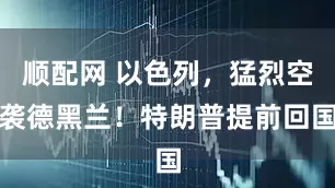 顺配网 以色列，猛烈空袭德黑兰！特朗普提前回国